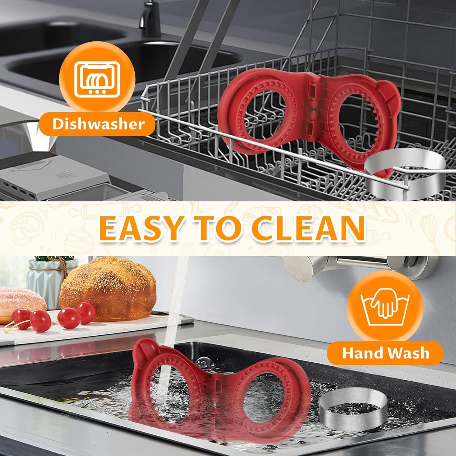 Uncrustable Sandwich Maker, Sandwich Pocket Circle Shape 3.7Inch Sandwich Cutter