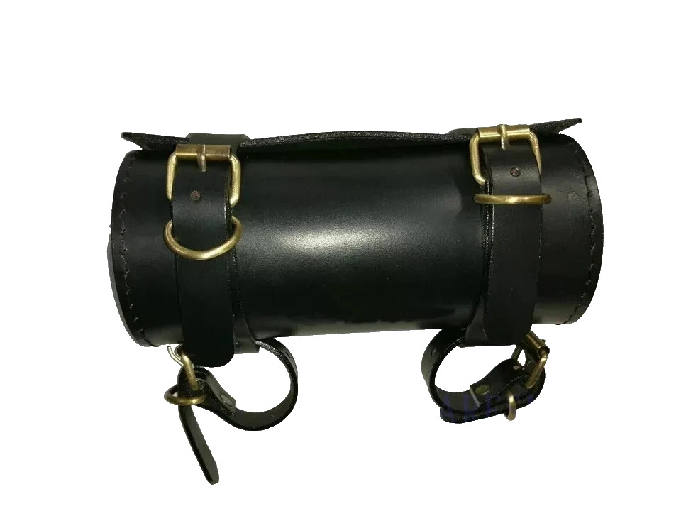 PURE LEATHER TOOL BAG ENGRAVED FOR HARLEY DAVIDSON MOTORCYCLE IN BLACK COLOR
