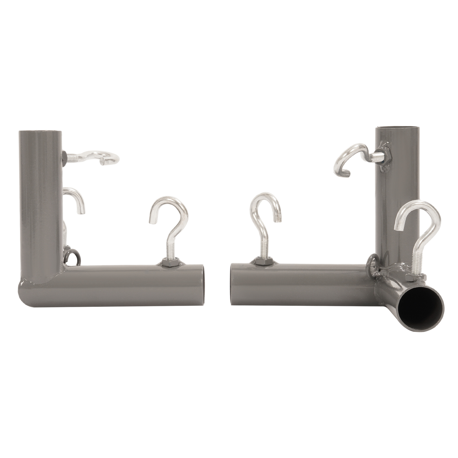 10 Pieces Gray Powder Coated 1" Golf Frame Corner Bracket Kit DIY with Eye-Bolts