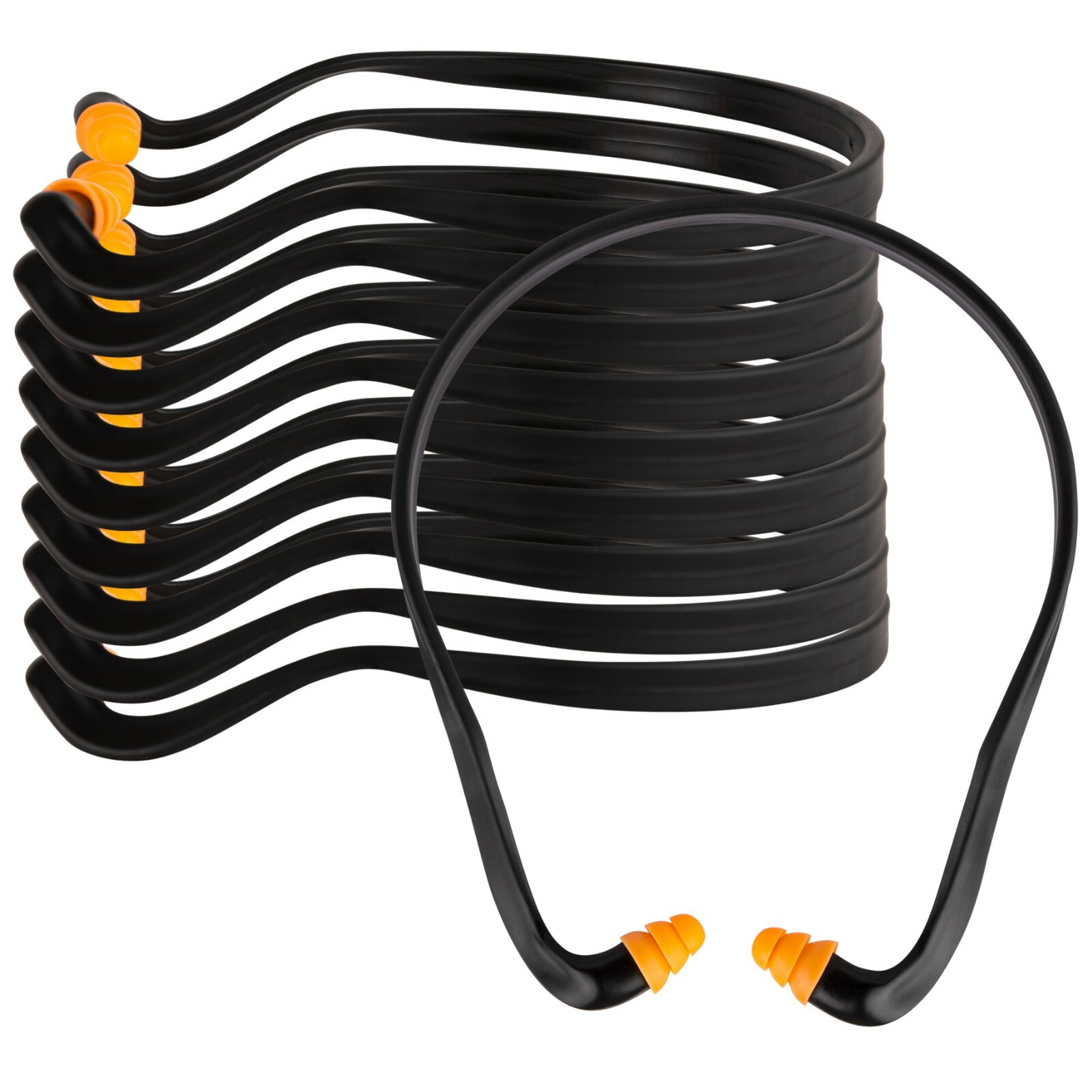 10 Pairs Banded Earplugs Silicone Reusable Ear Plugs Work Hearing Protection