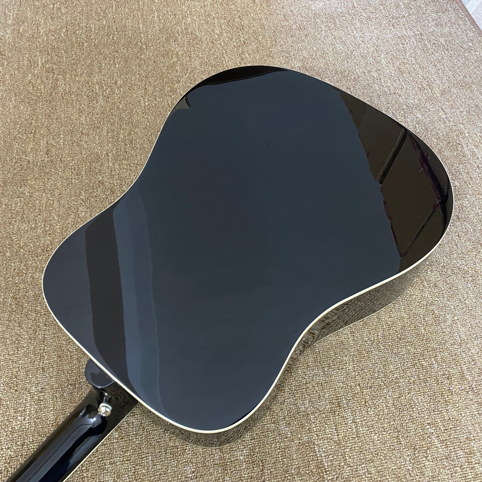 Black raven acoustic electric guitar rosewood fingerboard Free Shipping