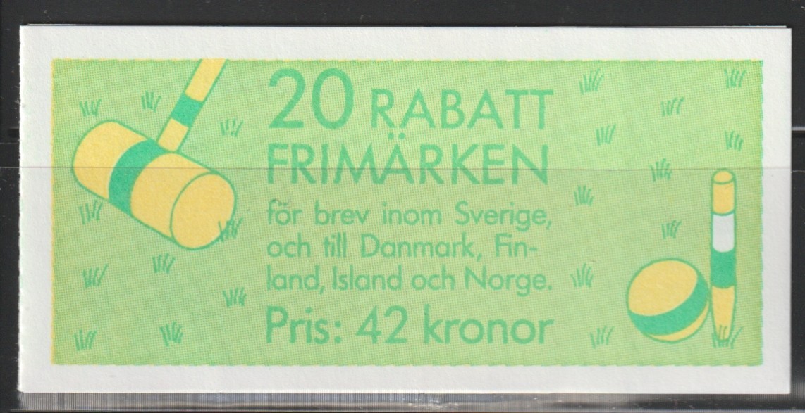Sweden 1989 Sc # 1748a Complete Booklet MNH