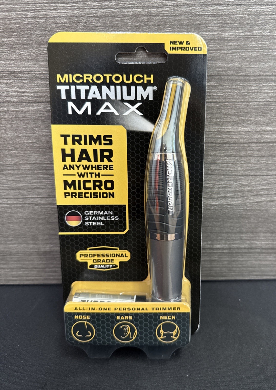 MicroTouch Titanium Max Lighted Personal Precision Trimmer - Brand New