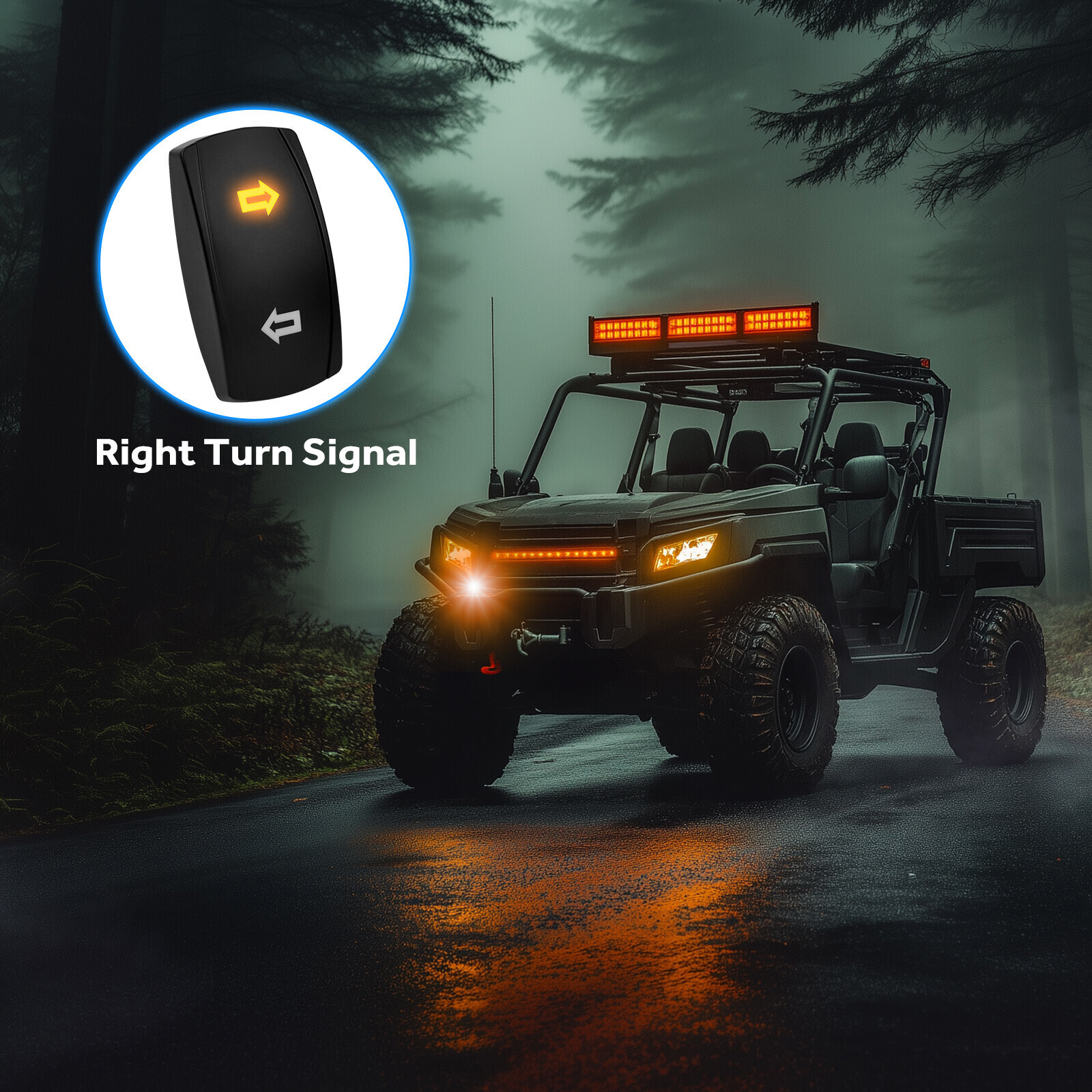 Universal UTV ATV Turn Signal Street Legal Kit for Polaris Ranger General CFMOTO