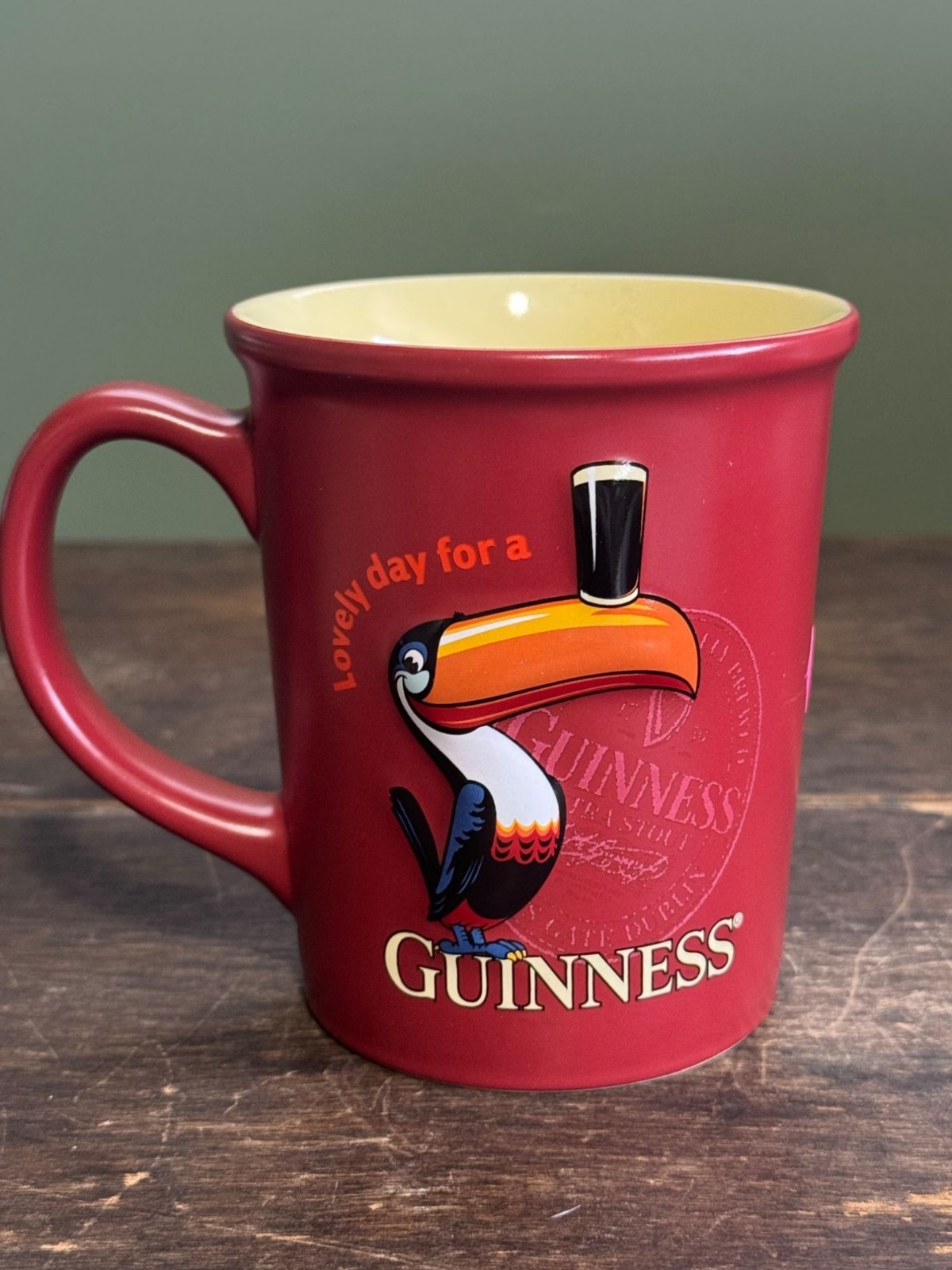 Guinness Beer Ceramic Mug Cup 3D Toucan Lovely Day for a Guinness