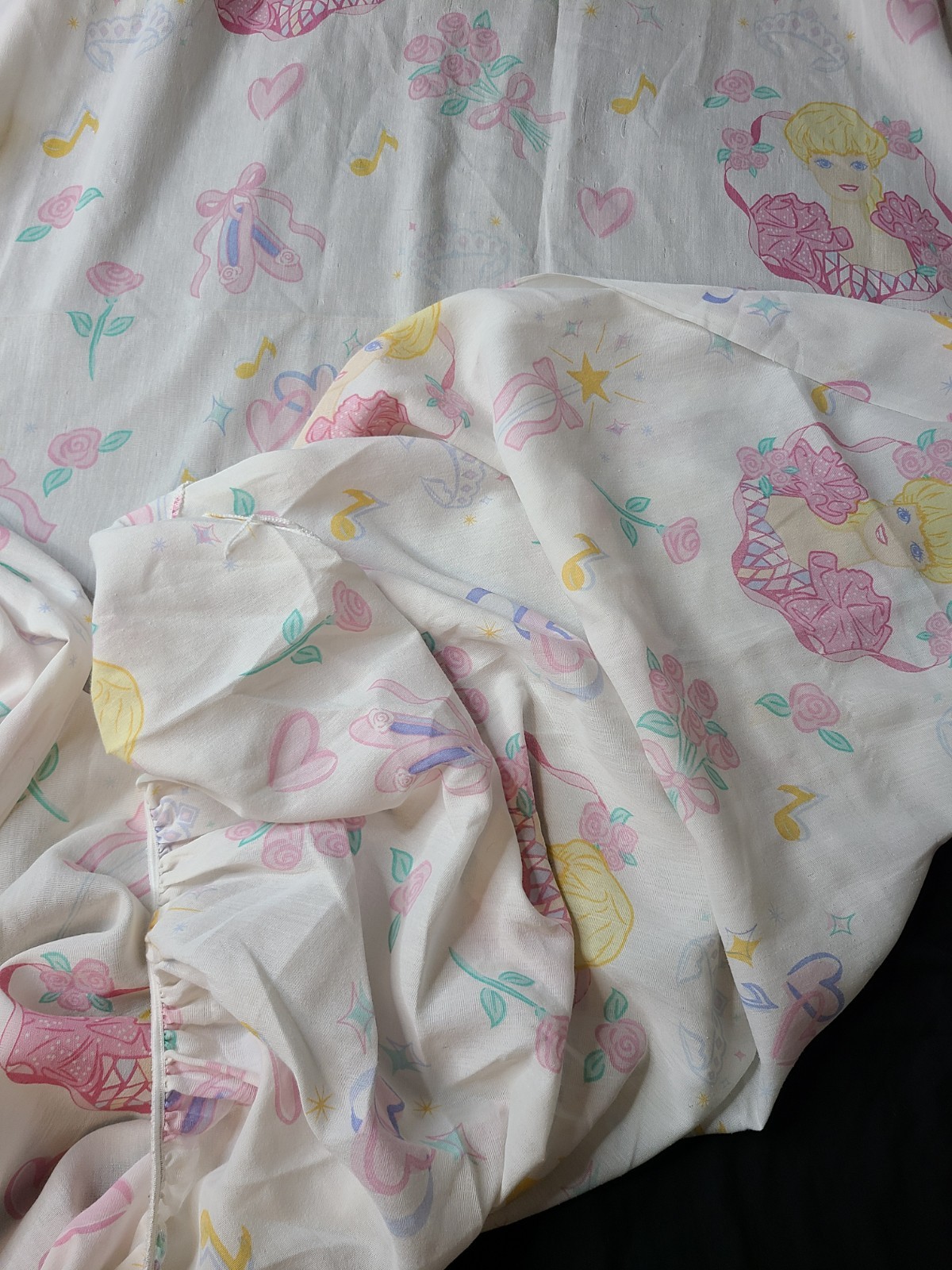 Vintage 4 Piece Barbie Ballerina Twin Bed Sheet Set 1995 Dan River
