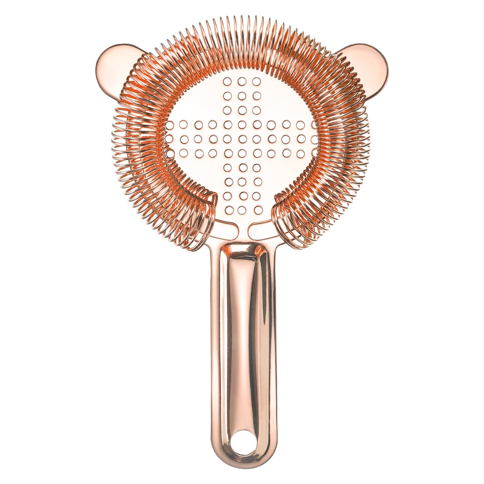 Cocktail Strainer, 1pcs Stainless Steel Bar Strainer for Drink(Rose Gold, 160mm)