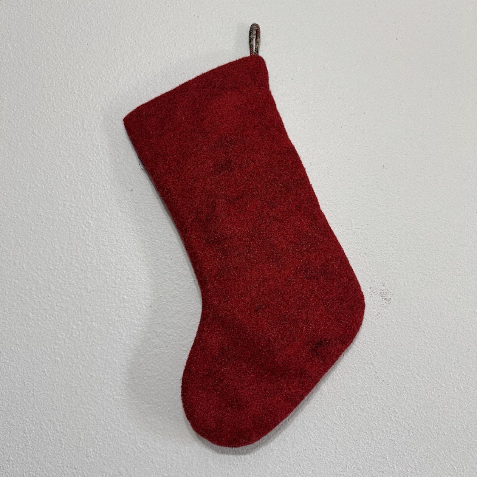 Plush 3D Folk Art Primitive Patchwork Christmas Stocking Set Of 2