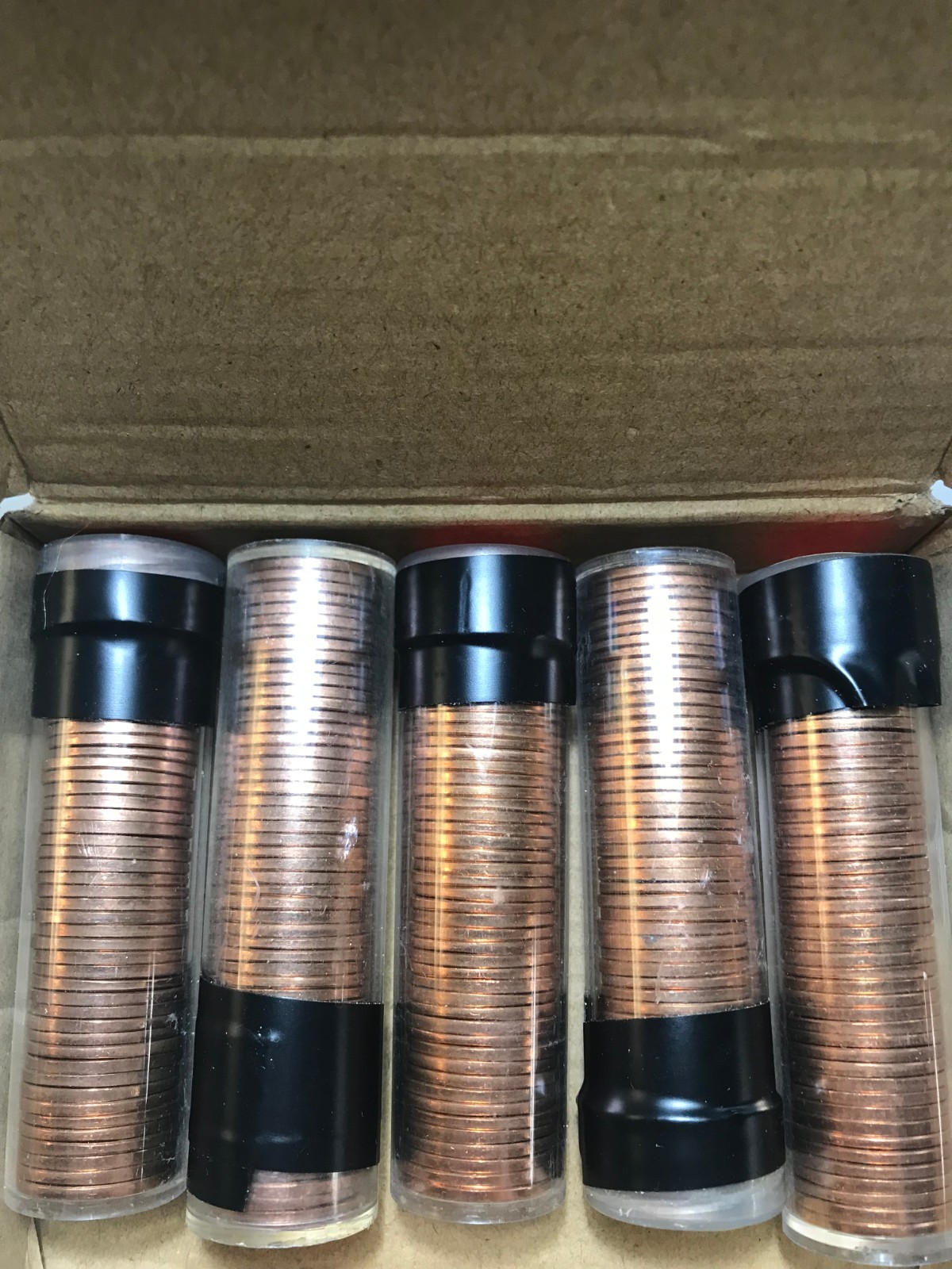 five rolls 1964d   BU uncirculated cents