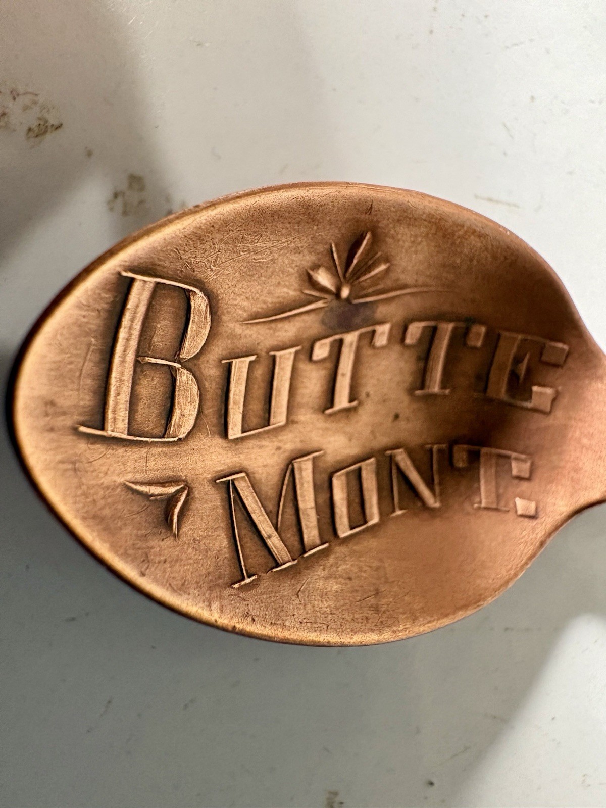 Butte Montana Copper Mining Town Souvenir Mail Opener And Tea Spoon Set.