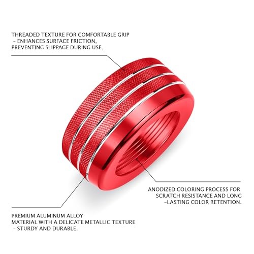 for 2024-2026 Chevy Traverse Accessories, 7PCS Premium Aluminum Decorative Red