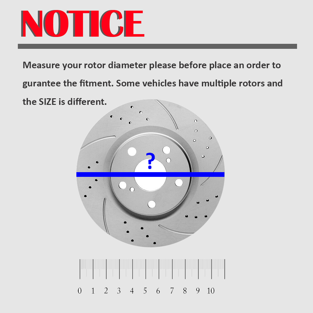 For Chevrolet Silverado GMC Sierra 1500 Front Rear Drilled Rotors Brake Pads Kit