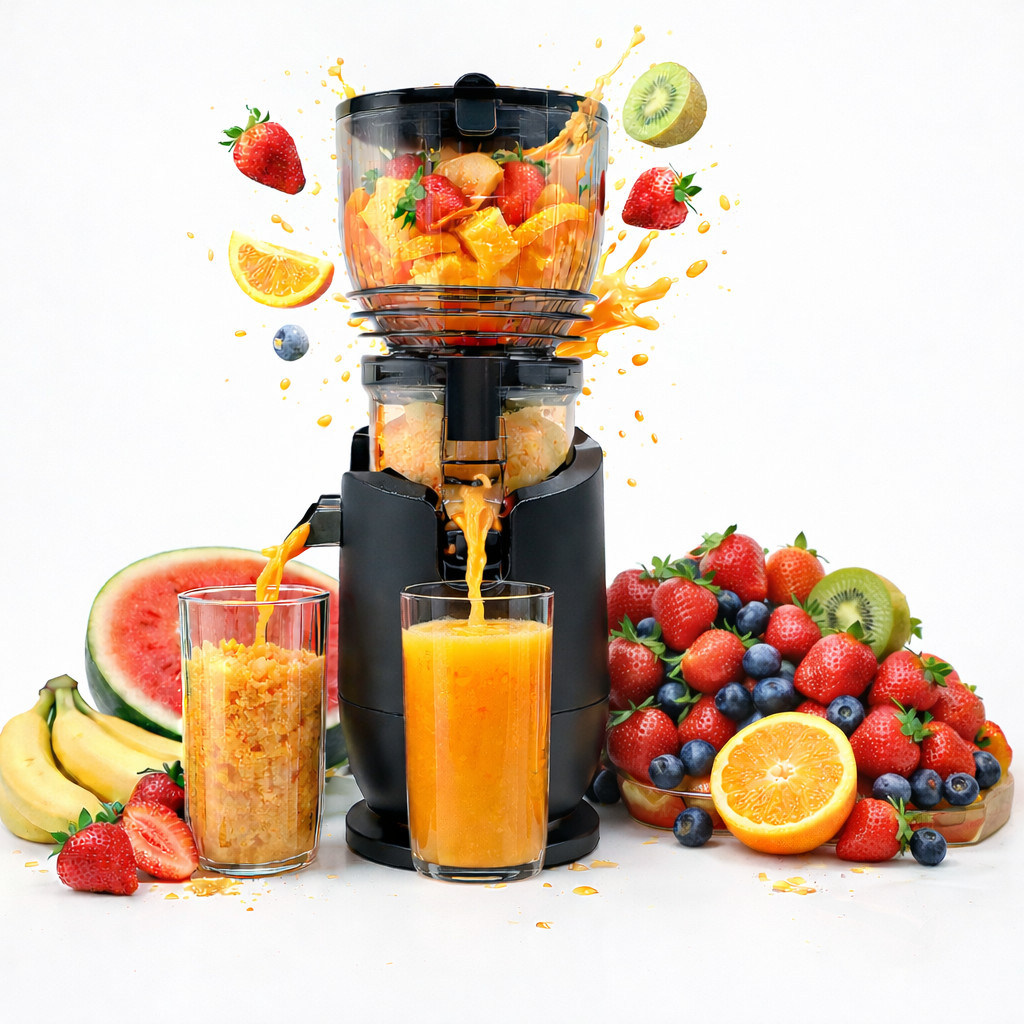 Cold Press Juicer, 5.8" Extra Large Feed Chute 300W Slow Masticating Juicer High