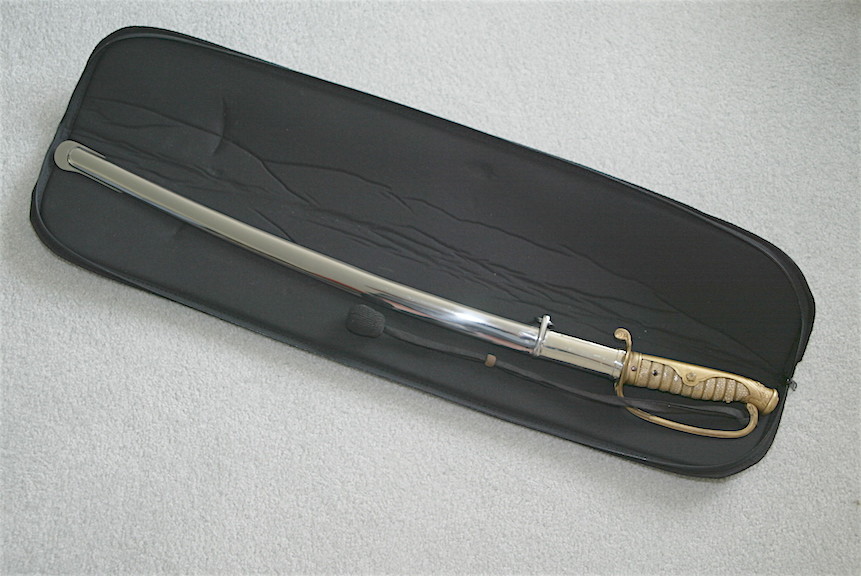 Custom Sword Case 36" X 6" padded, zippered - Perfect fit for WW2 Parade Sword