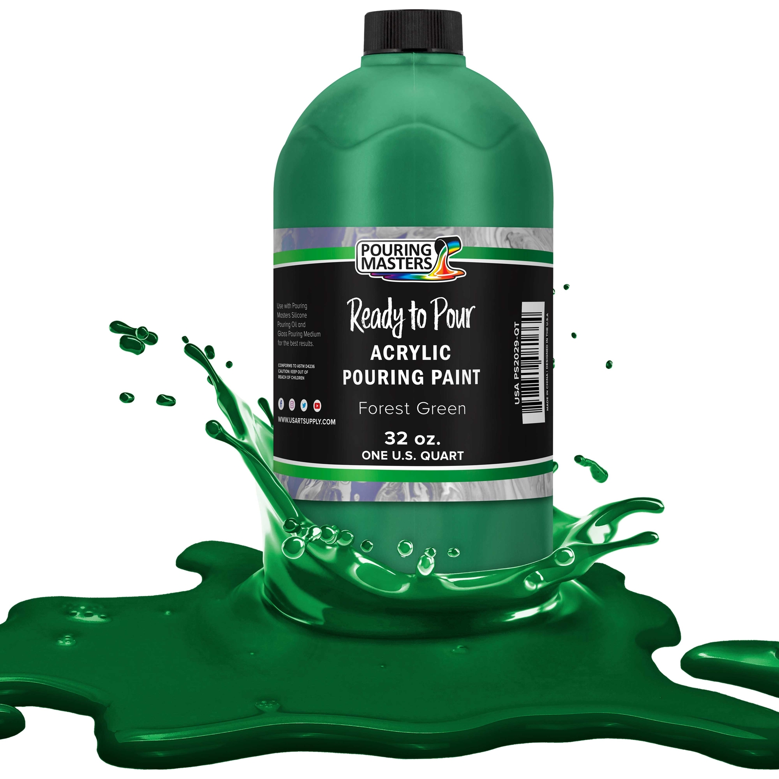 Pouring Masters Forest Green 32-Ounce Acrylic Pouring Paint