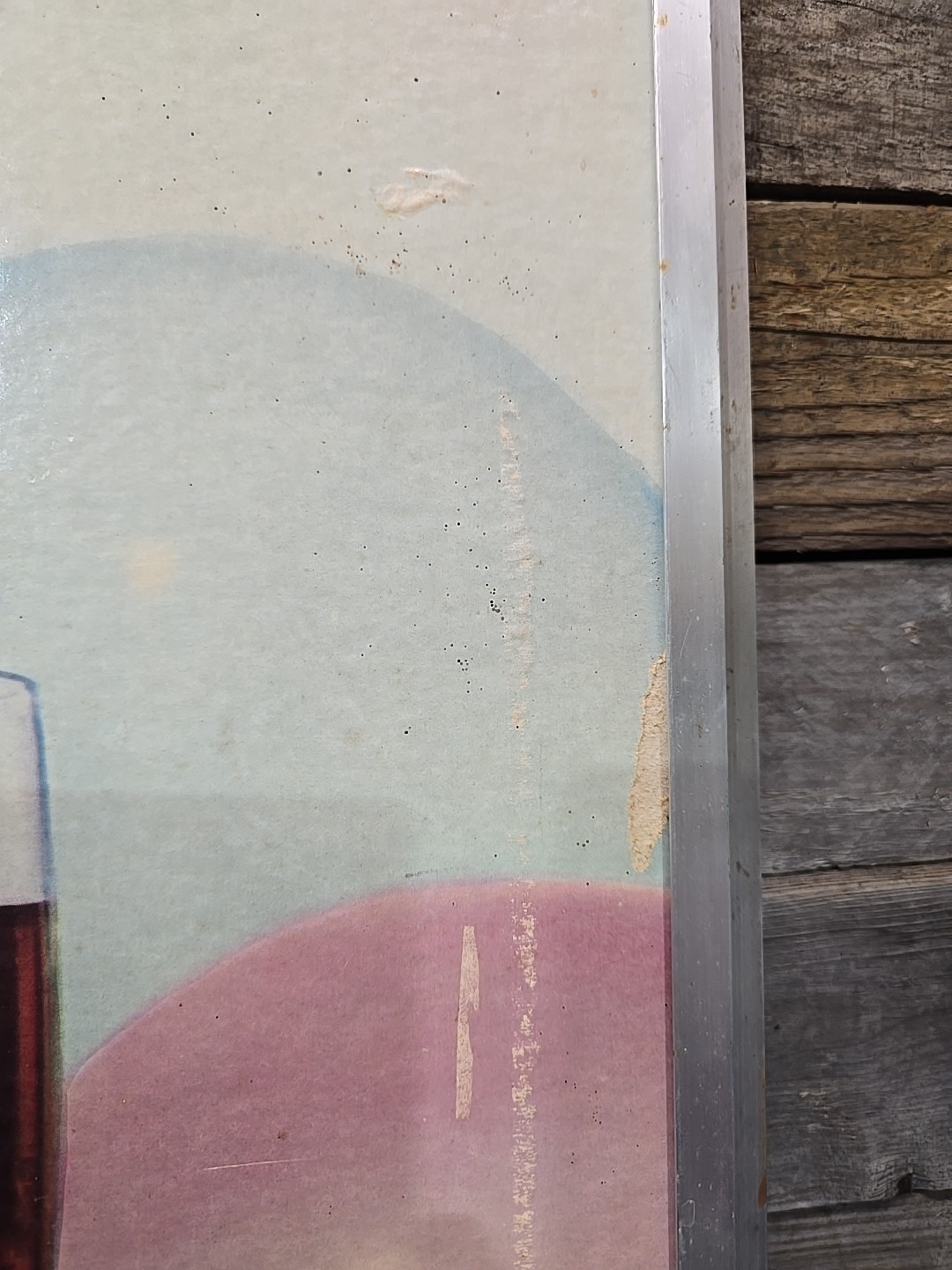 1950s/60s Pepsi Cola Cardboard Advertising Sign With Original Aluminum Frame