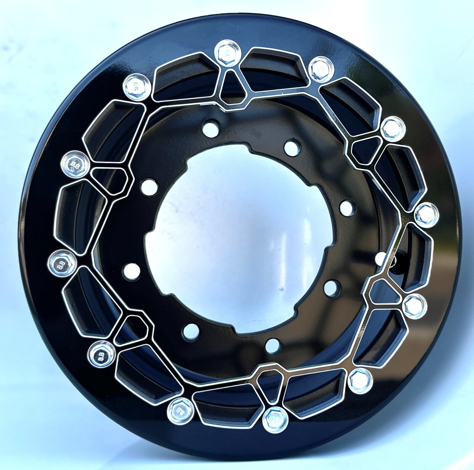 Alba Racing Billet Crusher 10" Atv Beadlock Rings fit DWT & Goldspeed Black