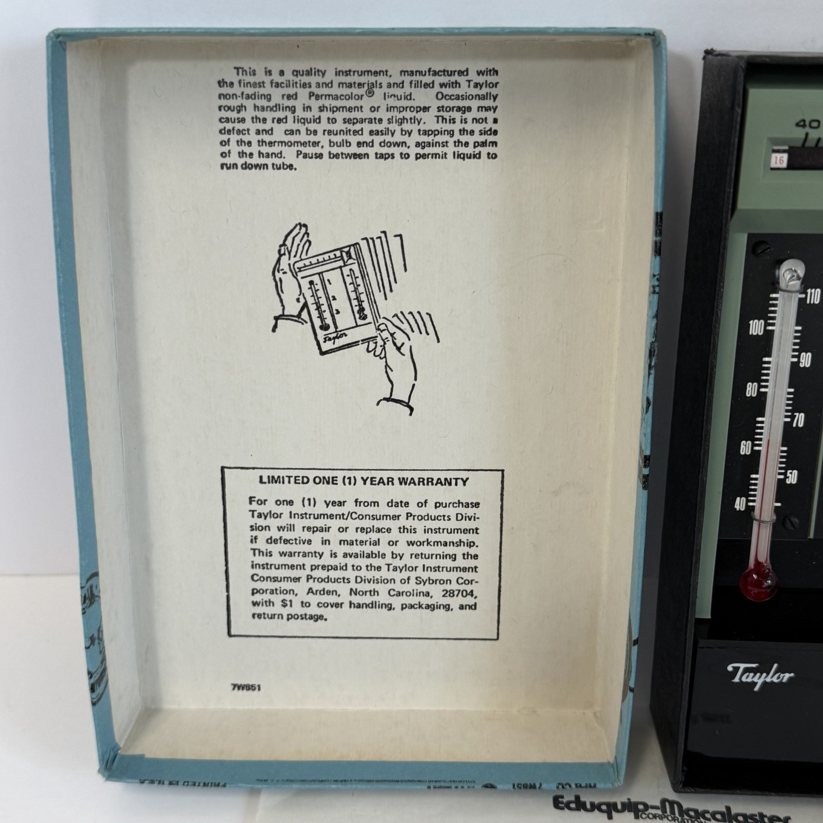 Taylor Comfortguide Hygrometer Model 5535 LNIB Measure Humidity Vintage