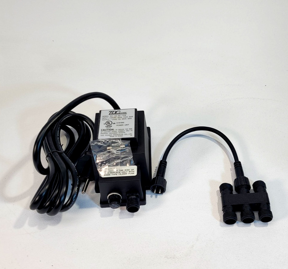 TDC Power DA-60-12W 12VAC 5A Outdoor Low Voltage Transformer Landscape Lighting