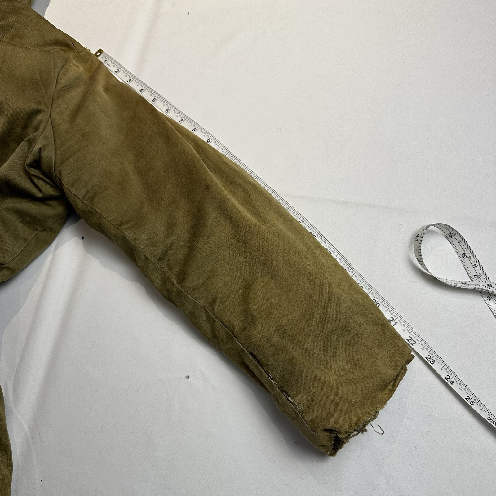 VTG WWII US Military B-9 Parka Cold Weather Jacket L Altered Distressed