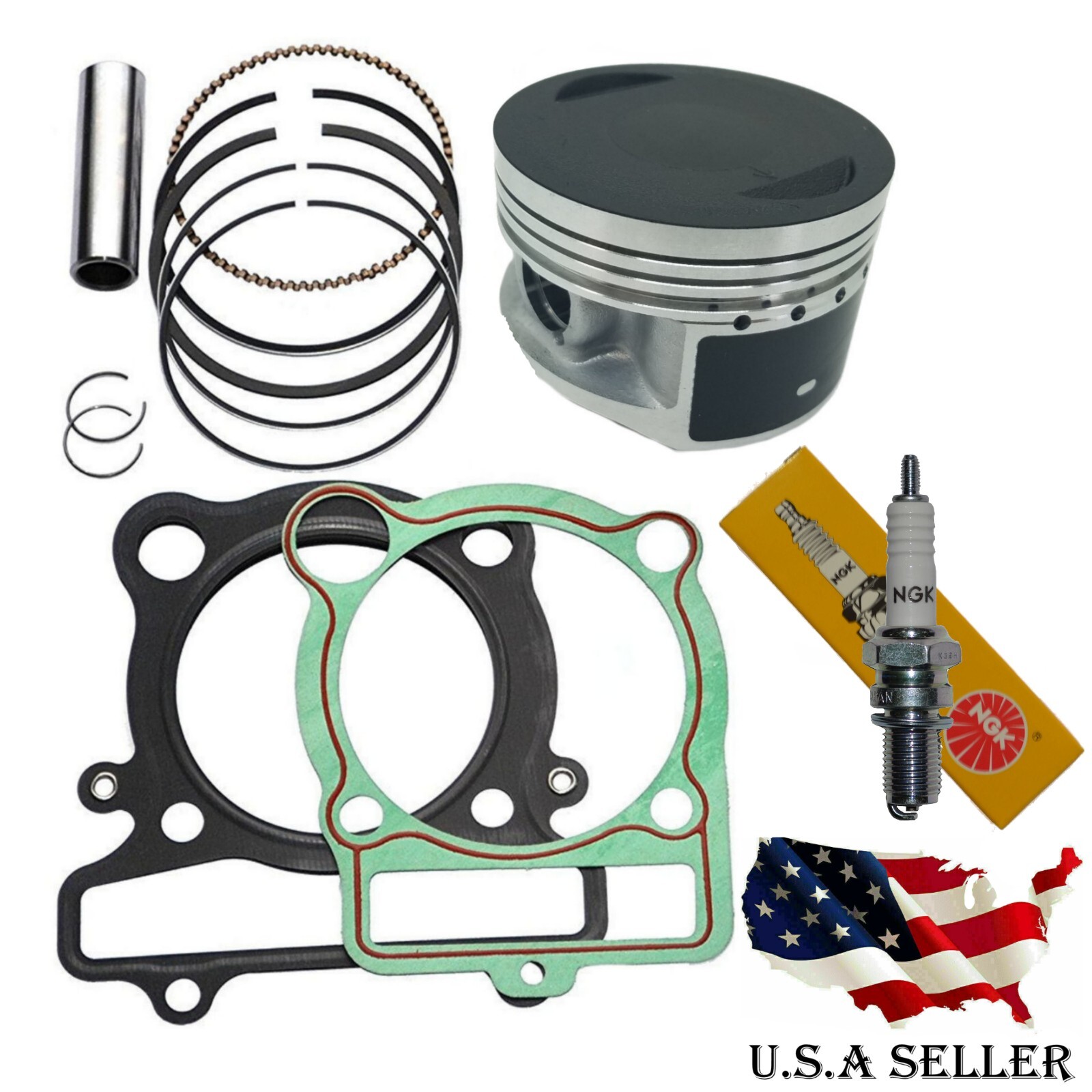 fits Yamaha Warrior 350 Cylinder Head Piston Gasket Top End Kit Set 1987 - 2004