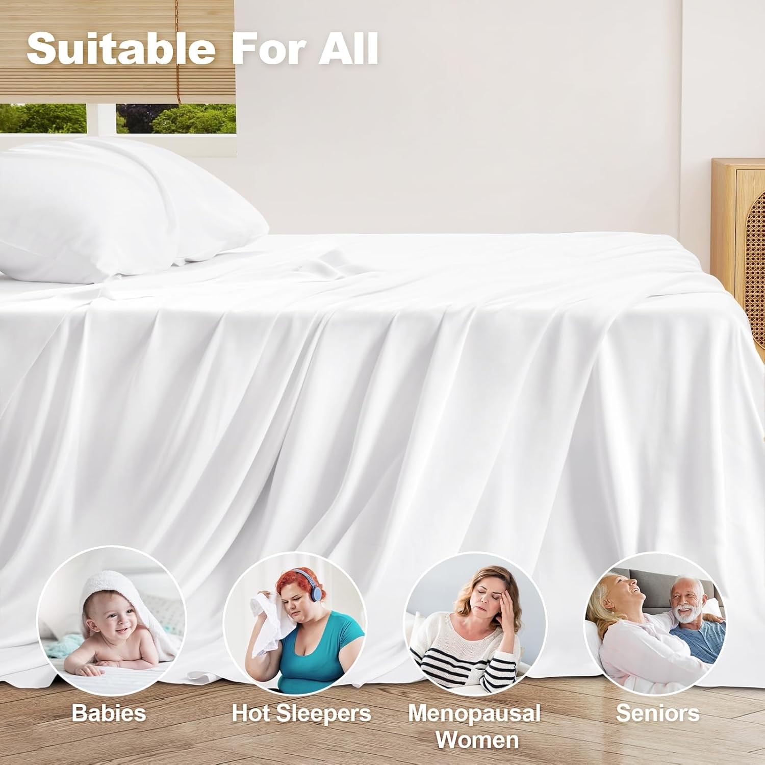 Bedding Set, 100% Bamboo Fiber Fabric Bedding