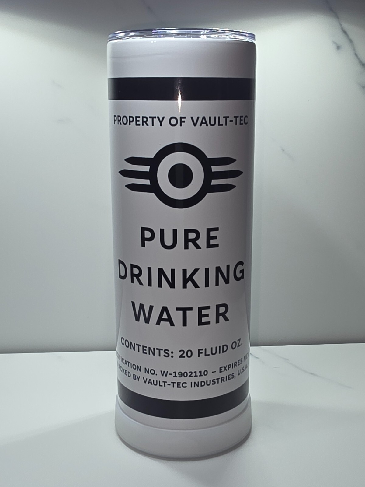 Fallout Vault-Tec Pure Drinking Water 20 Oz. Tumbler w/Metal Straw - FIVE STYLES