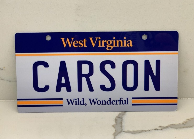 Custom Personalized Mini State License Plate. Pick your State. 3"x6" size