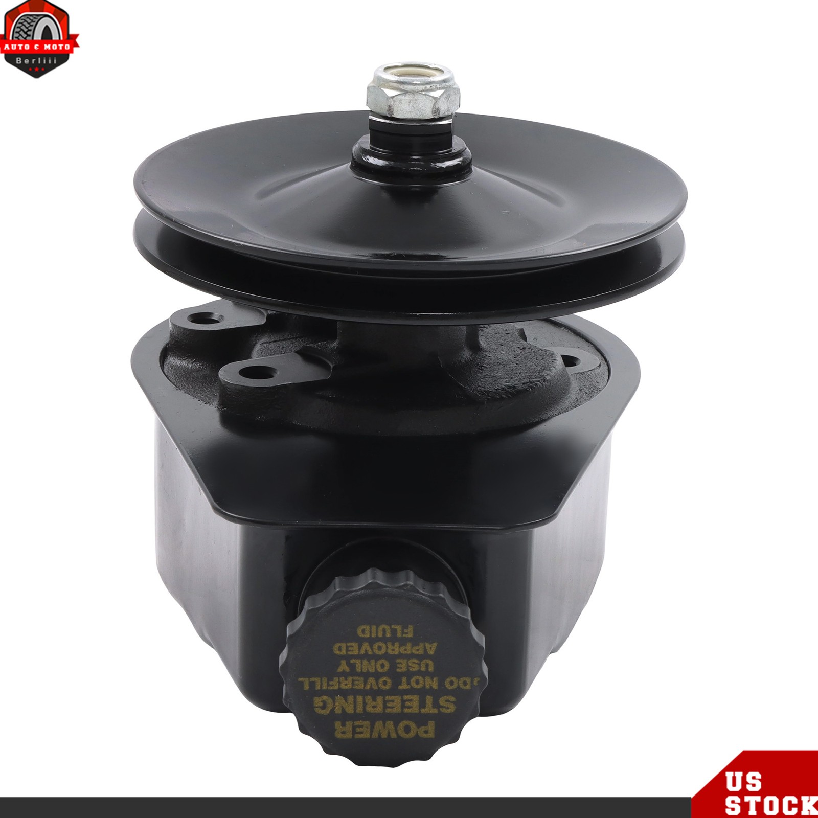 BBC SBC For Chevy 283 Saginaw Style Power Steering Pump w/ Single Groove Pulley