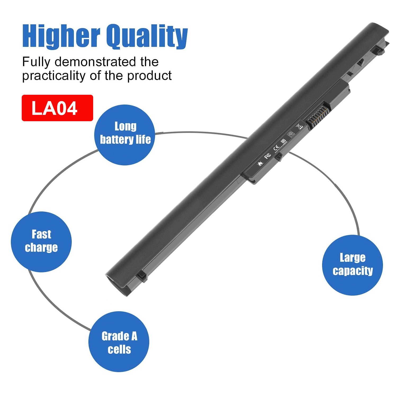 Lot 50PC BATTERY For HP SPARE 776622-001 (LA03 LA04) 15-f272wm 15-f222wm 14.8V