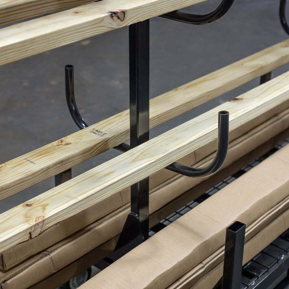 Titan Attachments Mobile Conduit Lumber and Pipe Rack with Eight Bins