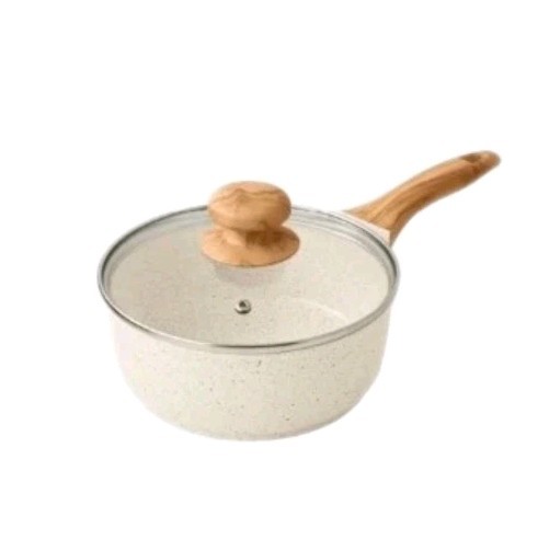 Pioneer Woman ~ LINEN Speckle ~ 2 Quart Saucepan w/Lid ~ Nonstick Coating