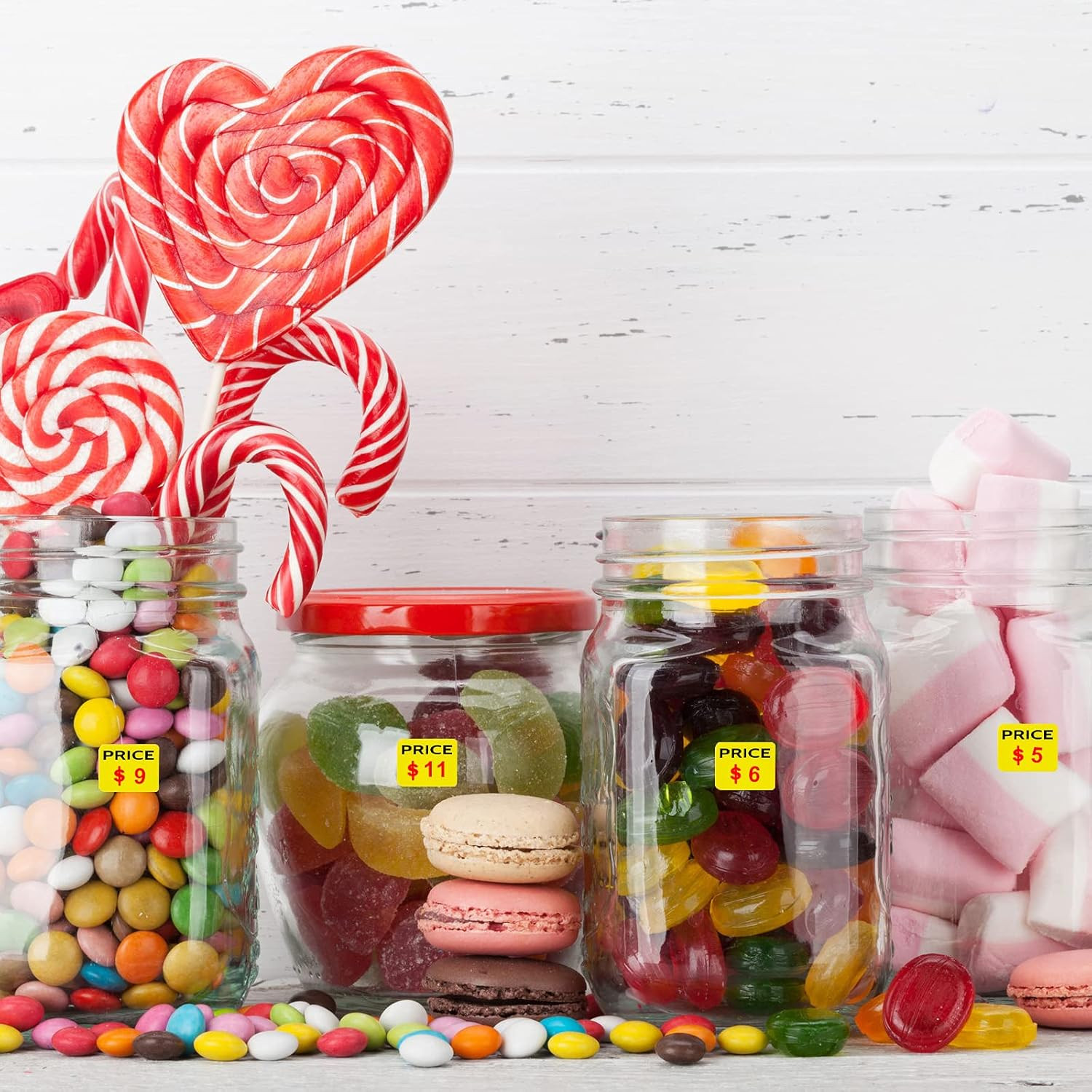 2240 Pcs Yard Sale Price Stickers, Prepriced Pricing Labels, Yellow