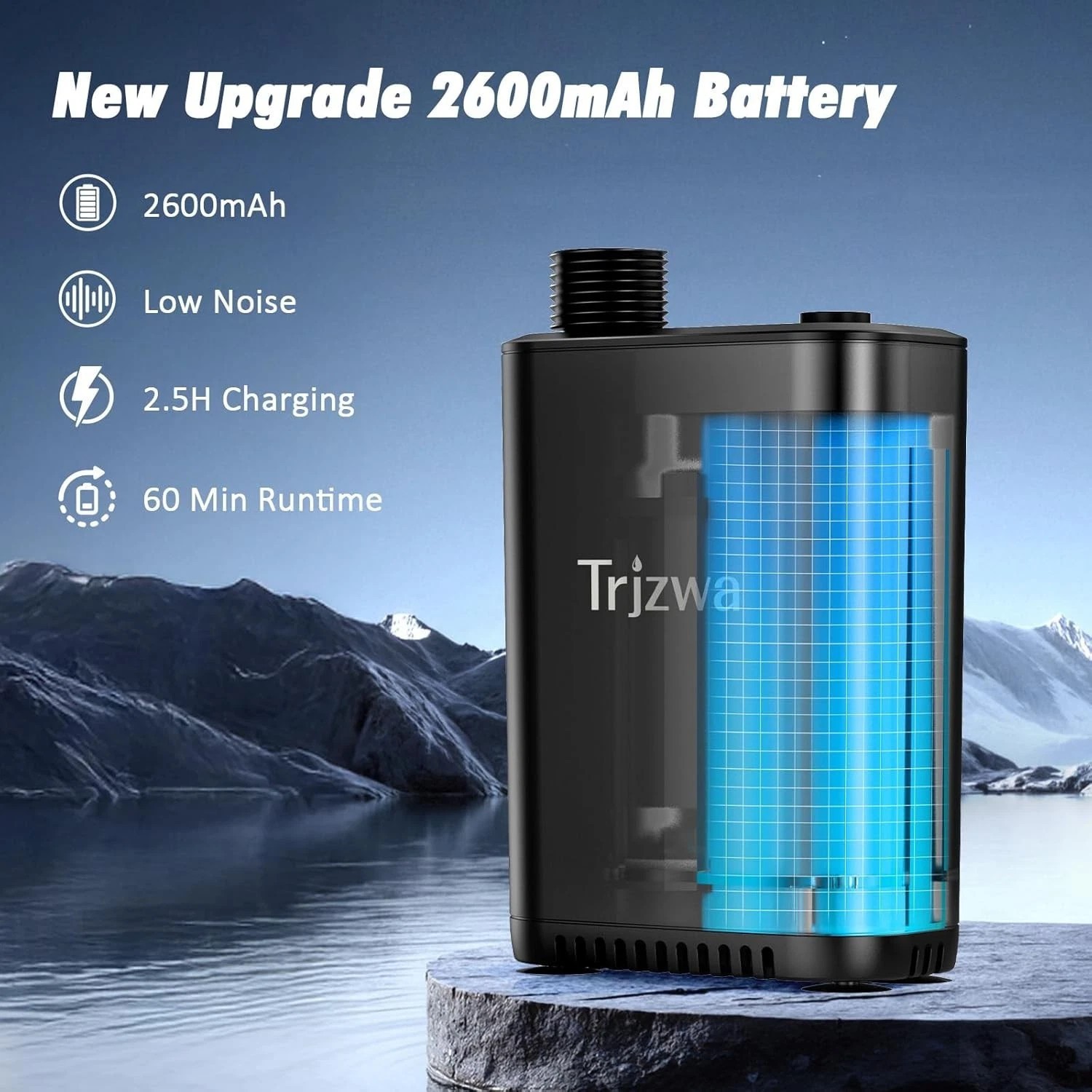 Portable Camping Shower Rechargeable Pump with Adjustable Shower Head Outdoor