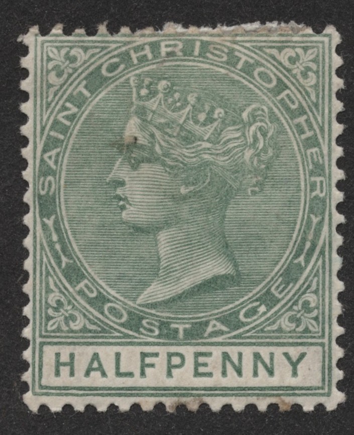St Christopher 1882 Queen Victoria 1/2p (SC# 8)