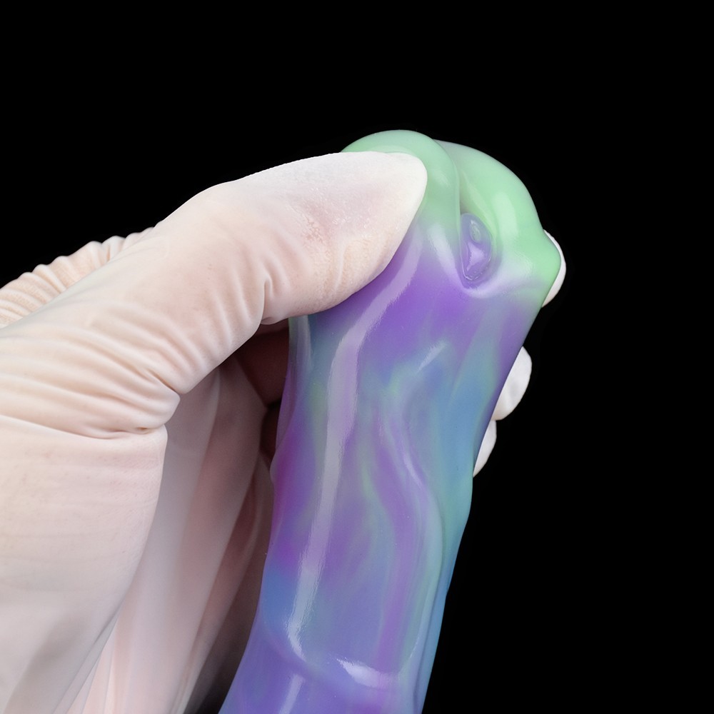 9.8" Slim Fantasy Monster Dildo Soft Silicone Suction Cup G-spot Long Anal Toy