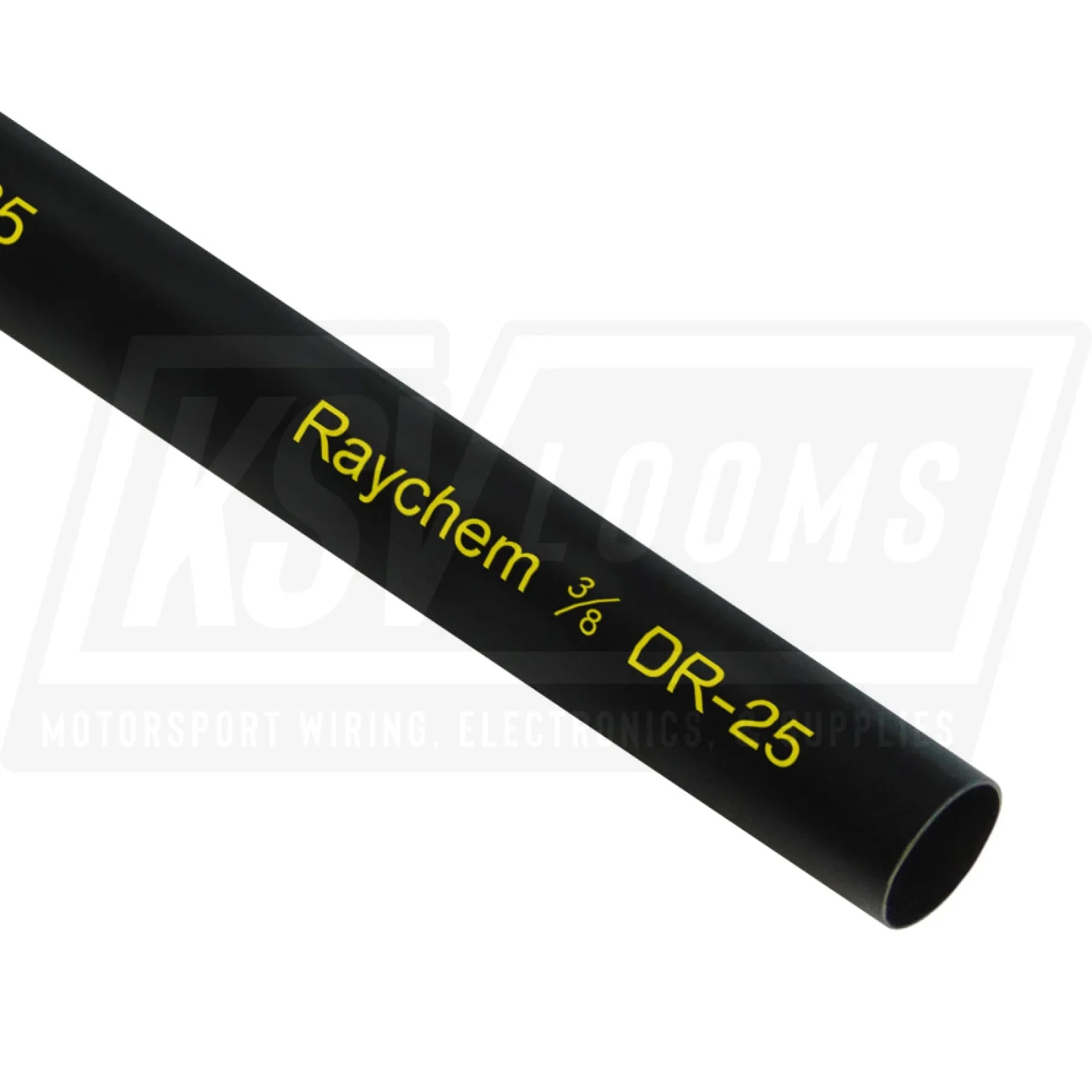 3/8" Raychem DR-25 Yellow Label Heat Shrink Tubing by TE Connectivity x 10 feet