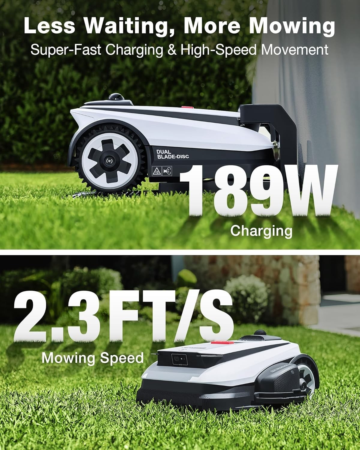 WET BOX ECOVACS Goat A3000 LiDAR PRO Robotic Lawn Mower for Up to 0.75 Acre 7.5A