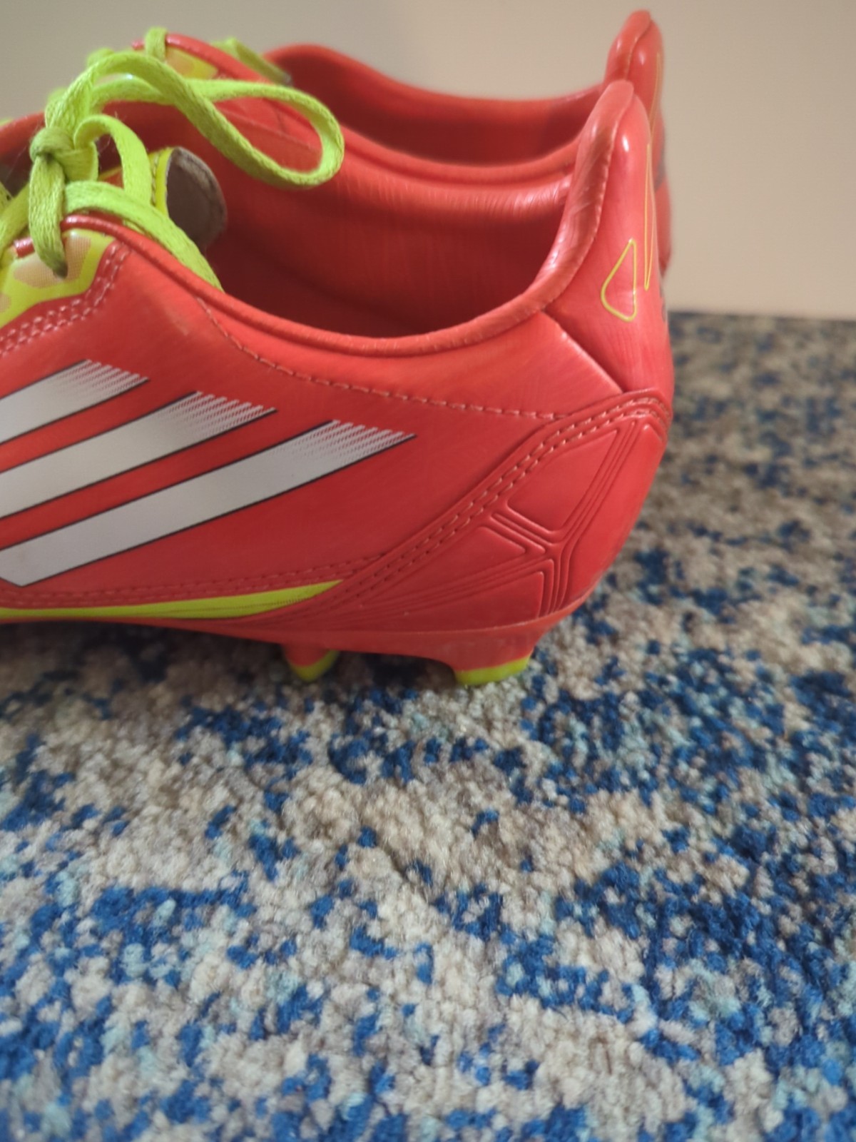 Adidas F50 Adizero HG US 7.5 Outdoor Soccer Cleats V24790 Orange And Yellow Nice