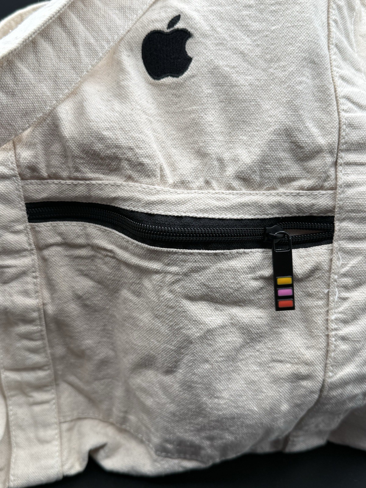 Apple Employee Wellness Challenge Natural Market Canvas Tote Bag