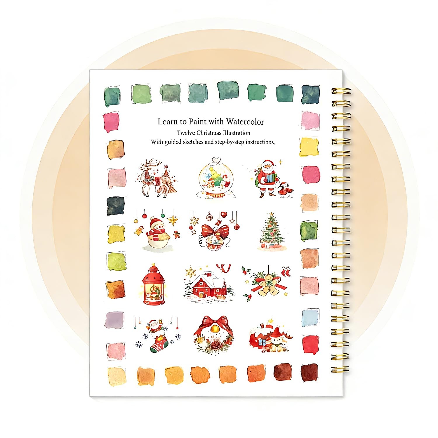 Watercolor Workbook for Beginners - Complete Watercolor Painting Kit with 12 ...