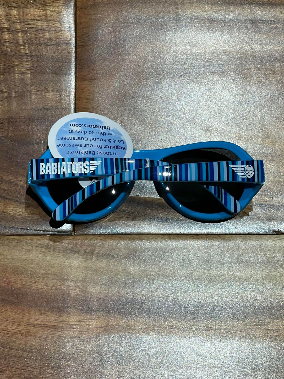 Babiators Supersonic Blue Stripe Age 0-3 Polarized Toddler Sunglasses BAB-061