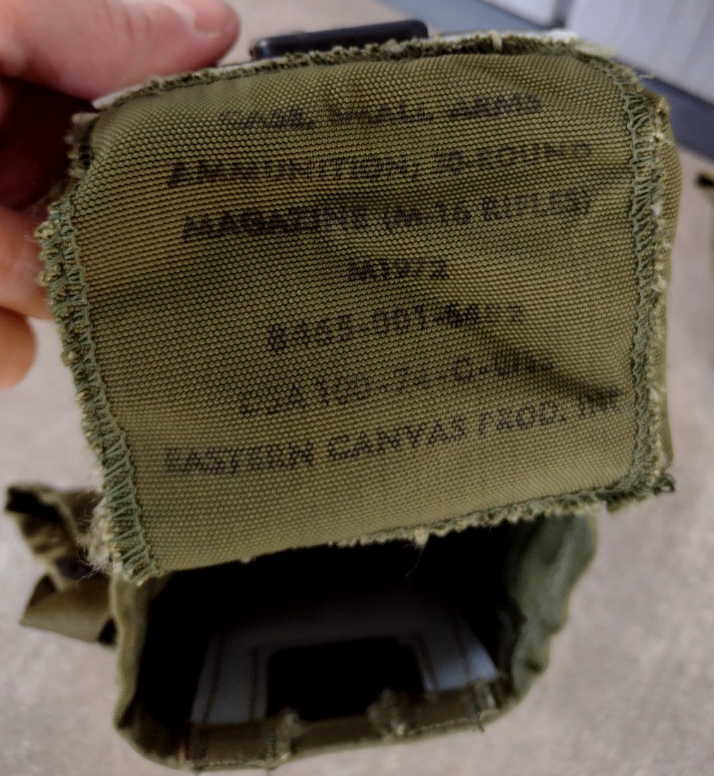 SET OF 2 USGI M1972 MARKED 30rd MAG POUCH LC1 ALICE TRIPLE MAG POUCH 1974 DATED