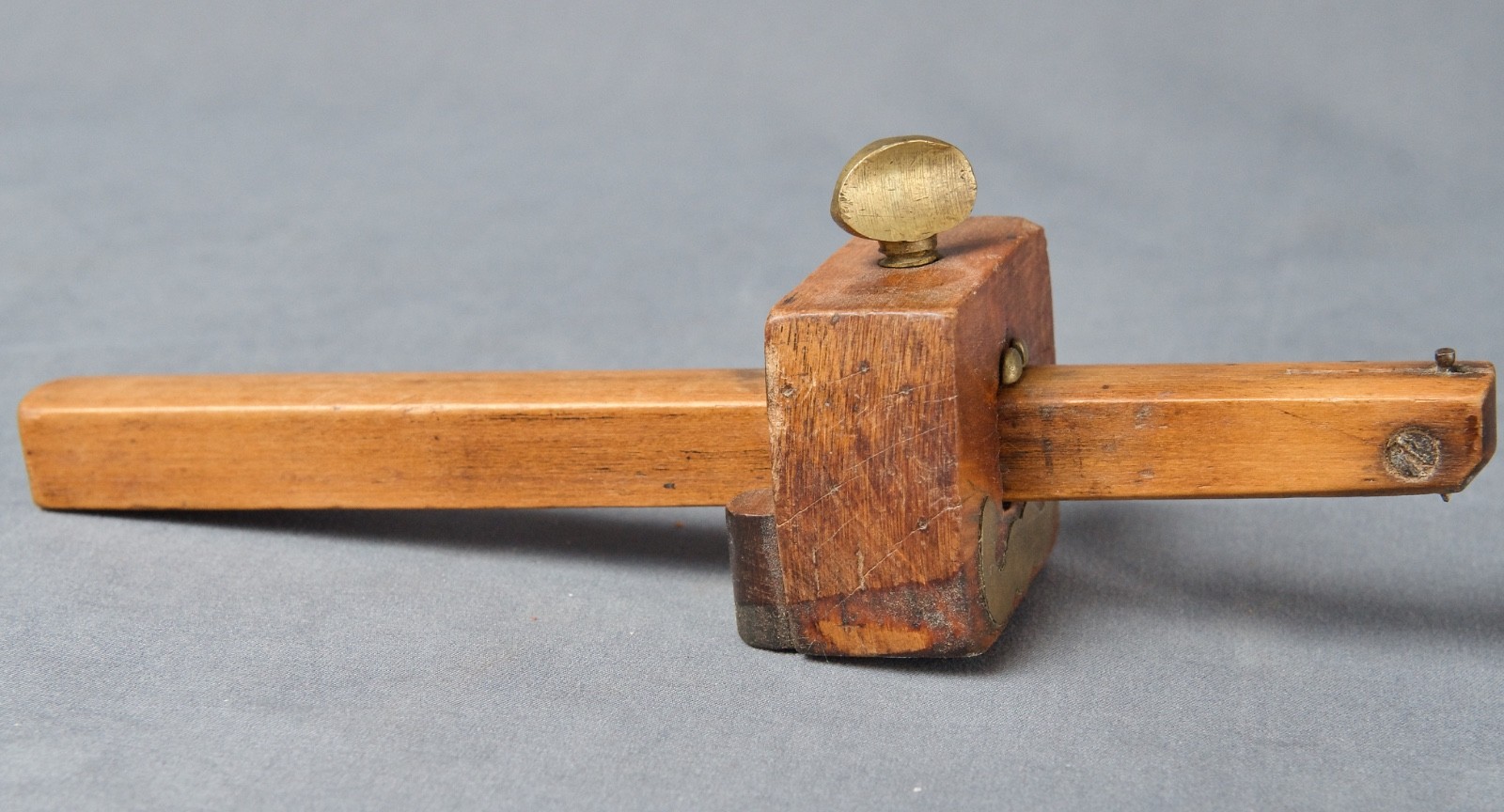 Vintage Stanley No. 65 Wood & Brass Marking Gauge - Made In USA