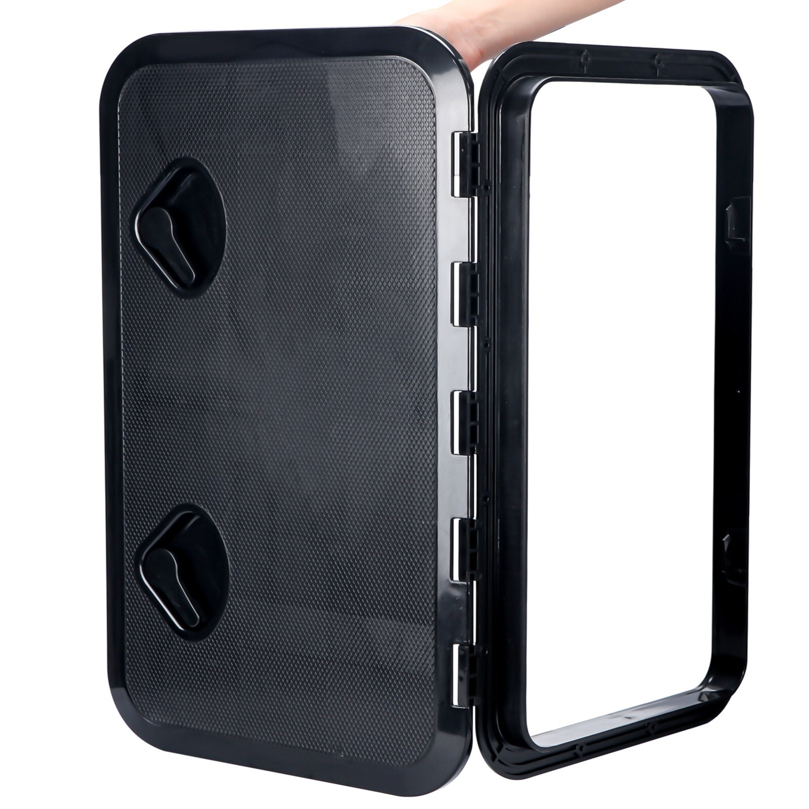 2X Black Marine Boat Deck Hatch Cover Boat Access Hatch & Lid, 24"x14"