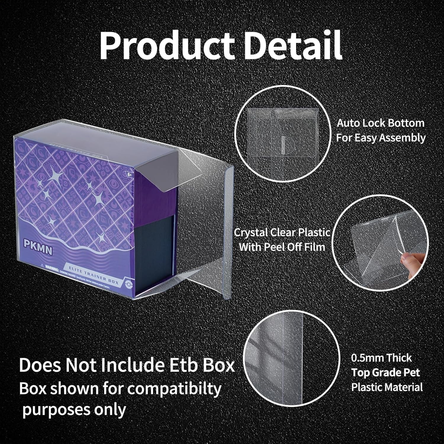 12pcs PET Plastic ETB Protector Case - Elite Trainer Box Protector - ETB Case...