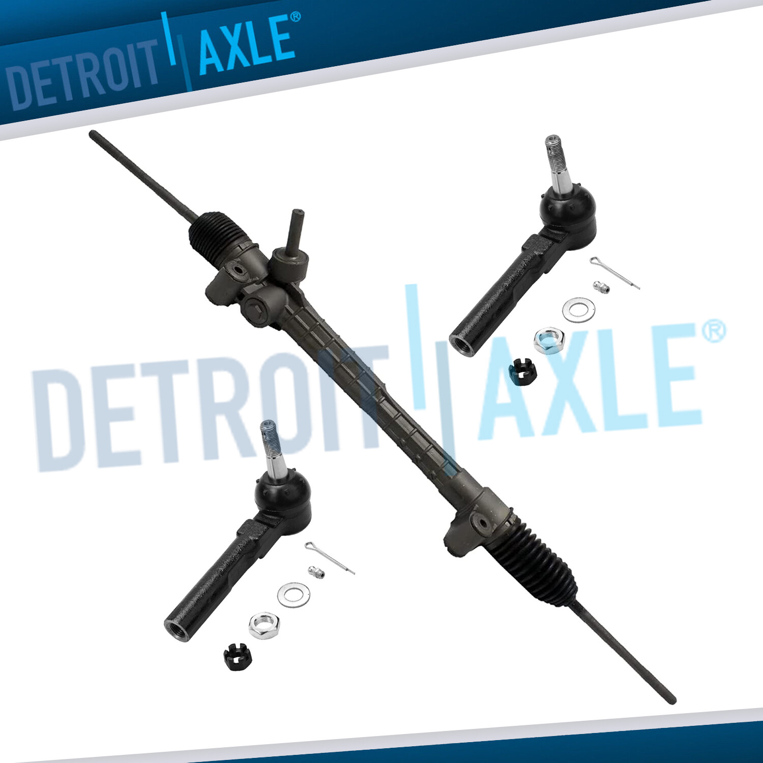 ELECTRONIC Steering Rack and Pinion + Outer Tie Rods for Chevy Malibu G6 Aura