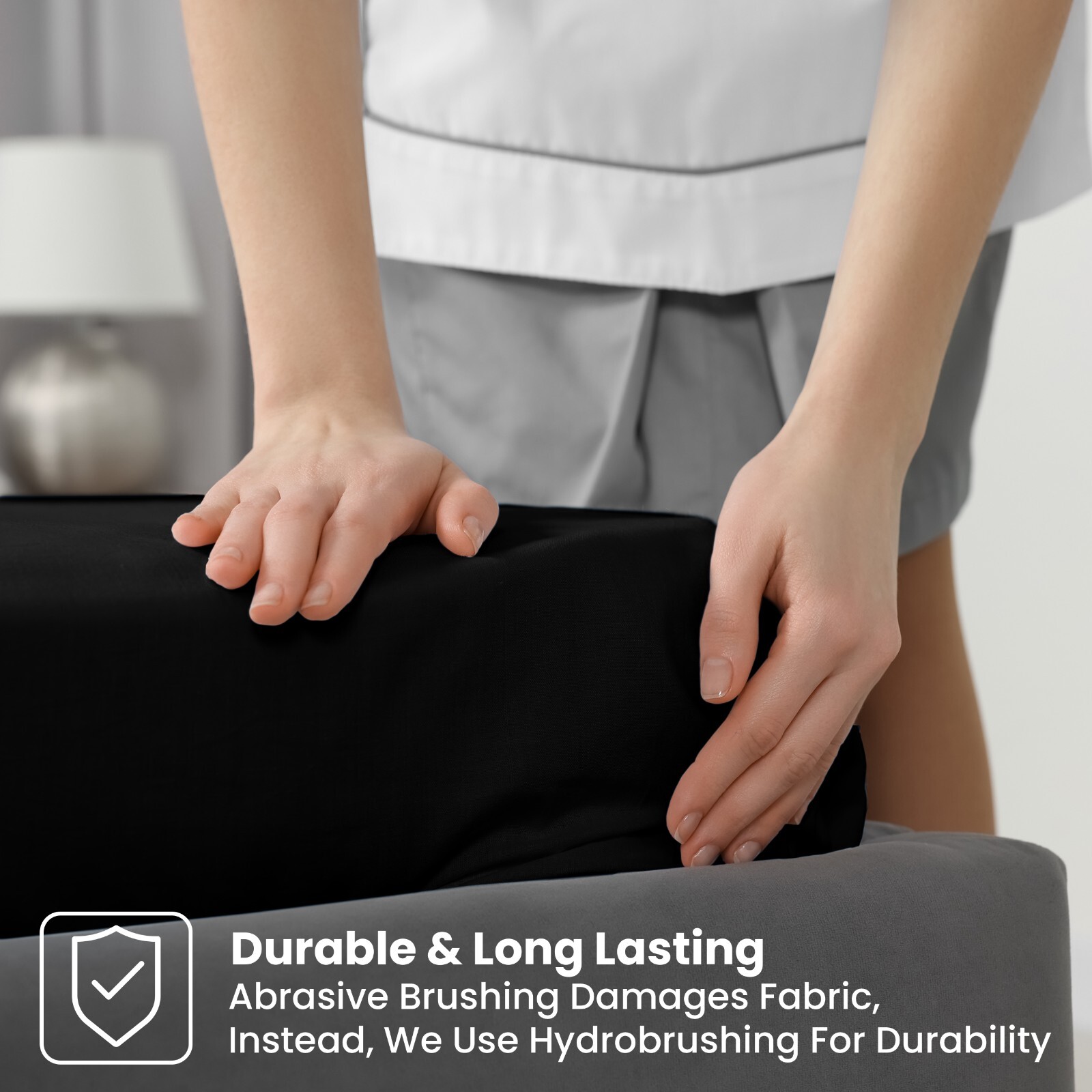 Hotel Quality Fitted Sheet Deep Pocket Breathable Soft Elastic Mattress Sheets