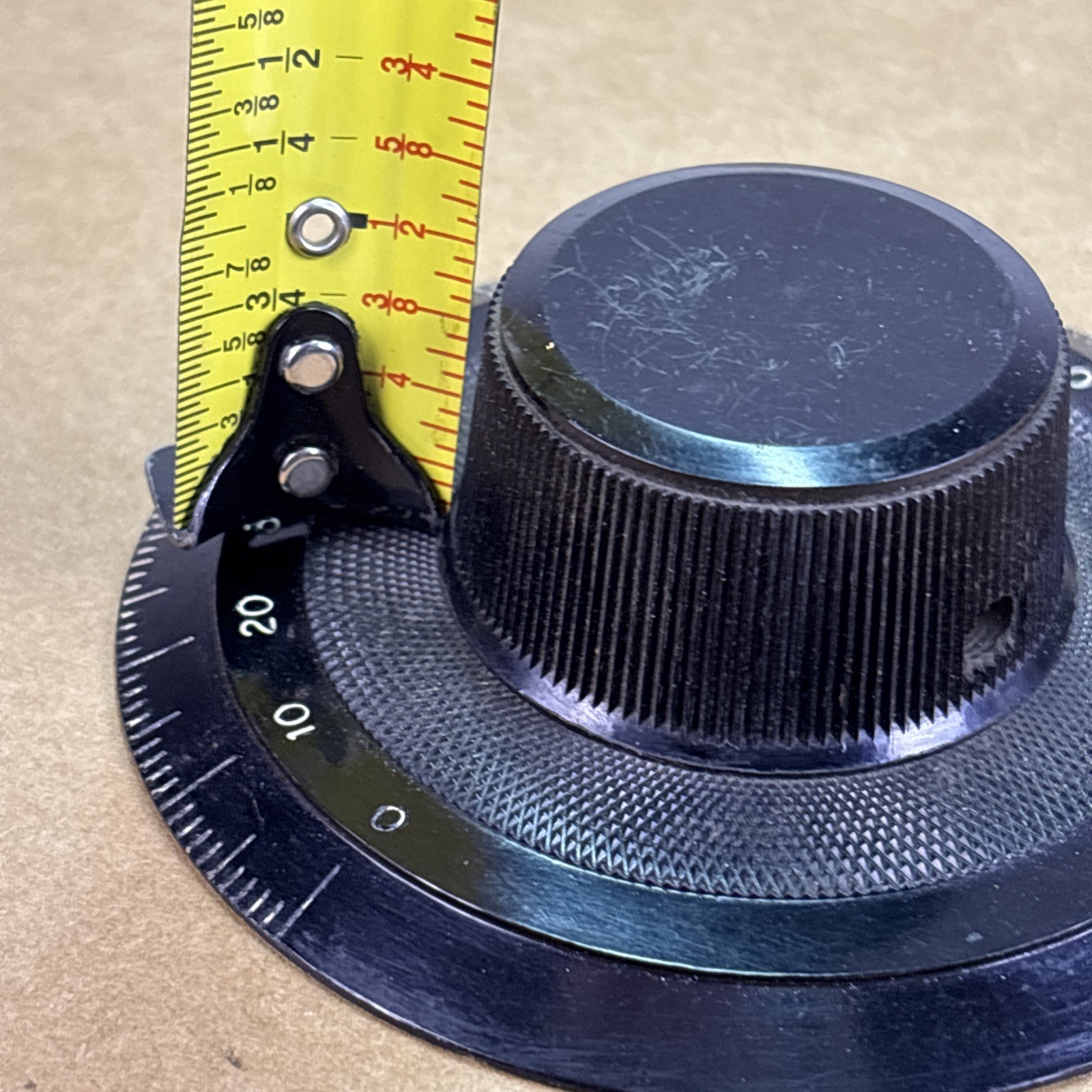 VTG AMSCO 1920's Black 4" 0-100 Indicator Knob with Set Screw (QTY) Radio/Vcap