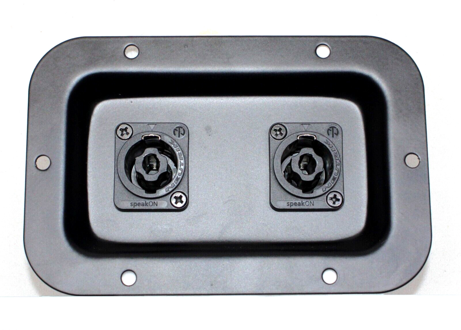 (2) Two METAL Jack Plates w/ Genuine Neutrik NL4MPXX Dual SpeakON for Speakers